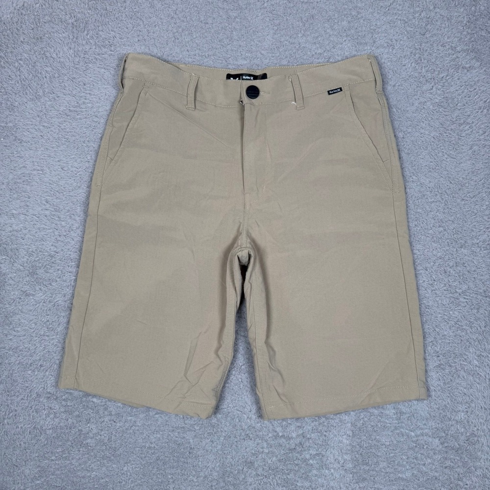 Hurley Boys Size 16‎ Khaki Tan Dri-FIT H2O-Dri Chino Walk Shorts Nike Tech Youth